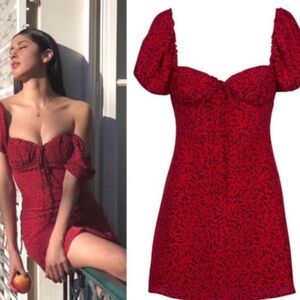 Realisation Par silk red dress